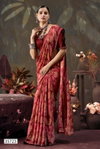 Ikshula Vol 2 By Vallabhi Chiffon Leaf Print With Swarovsaki Work Saree Wholesale Suppliers In Mumbai
